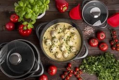 Smile - 8 Delige Pannenset - Antiaanbaklaag - Vaatwasser Bestendig - Geschikt Voor Iedere Kookplaat - MGK-18 - Zwart -Keukengerei Winkel 1200x800 110