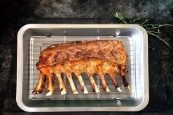 YUGN COMBI Set Braadslede Ovenschaal Combi Braadslee Oven Set - 2x Braadslede Met Rooster Voor Ovengerechten - 36x27x7CM En 40x30x7CM En Inclusief Bakkwast - Cadeau- Cadeautip -Keukengerei Winkel 1200x800 143