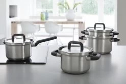 BK Flow Cool Pannenset - 4-delig – RVS Deksels - Veilig Afgietsysteem - Geschikt Voor Alle Warmtebronnen -Keukengerei Winkel 1200x800 36