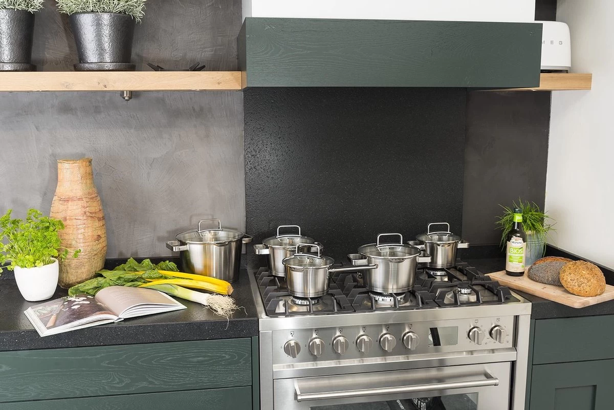 Sola Pannenset Diamond - 4 Delig - Ø 16,16,18,20 Cm - Zilver - RVS - Sandwichbodem 3 Sola Pannenset Diamond - 4 Delig - Ø 16,16,18,20 Cm - Zilver - RVS - Sandwichbodem - Afbeelding 3