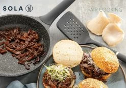 Sola Koekenpan Fair Cooking - Ø 28 Cm - Zwart/wit - Aluminium - Antiaanbaklaag -Keukengerei Winkel 1200x842