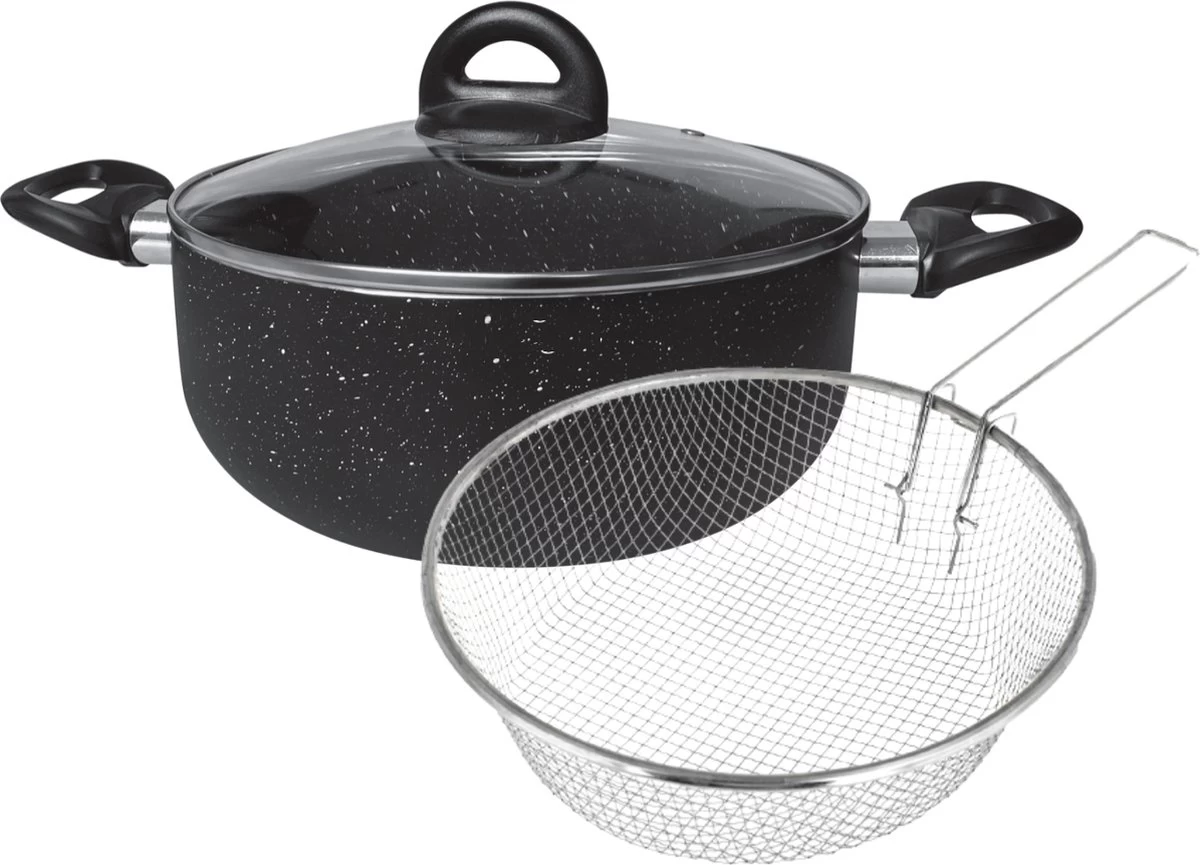 Platinum Frituurpan/ Friteuse - RVS - 24 Cm - 6.6L 2 Platinum Frituurpan/ Friteuse - RVS - 24 Cm - 6.6L - Afbeelding 2