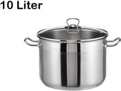 Haushalt Soeppan Met Glazen Deksel - 10 Liter- RVS -Keukengerei Winkel 1200x905 8