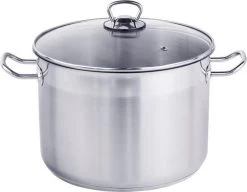 Haushalt Soeppan Met Glazen Deksel - 10 Liter- RVS -Keukengerei Winkel 1200x931