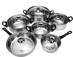 KitchenPrince 12-Delige Pannenset RVS - Pottenset - Kookpannen - Koekenpan - Steelpan - Bakpan - PFAS-Vrij - Pannenset - Pannenset Inductie - Antiaanbaklaag - Koekenpannenset -Keukengerei Winkel 1200x946 3