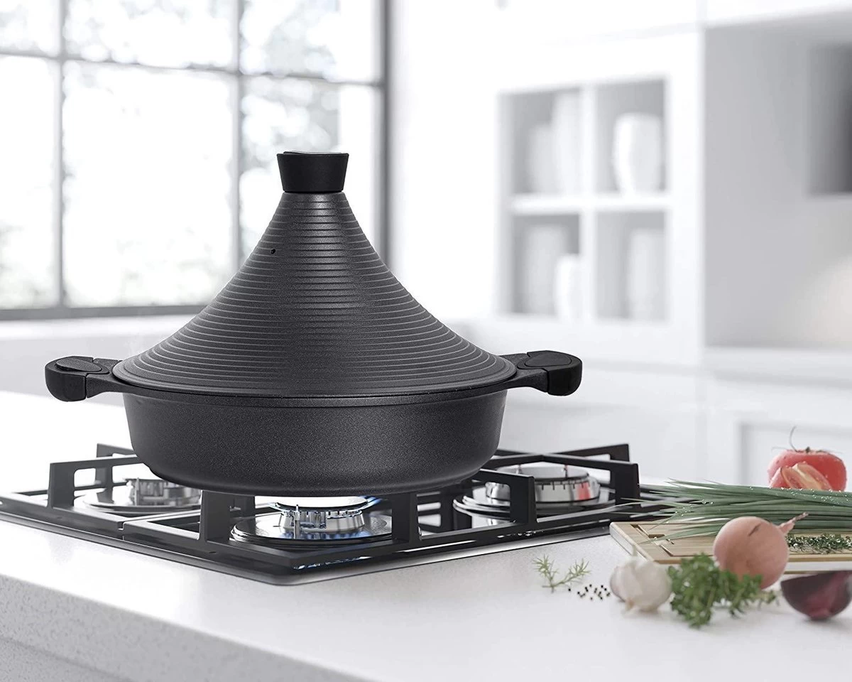 Aluminium Tajine Agadir- Matt Black Geschikt Ook Voor Inductie 6 Aluminium Tajine Agadir- Matt Black Geschikt Ook Voor Inductie - Afbeelding 6
