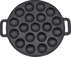 Poffertjespan - Gietijzer - Ø 24 Cm - Poffertjesmaker - 19 Poffertjes - Poffertjespan Inductie